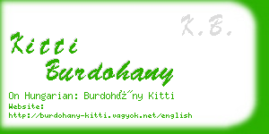 kitti burdohany business card